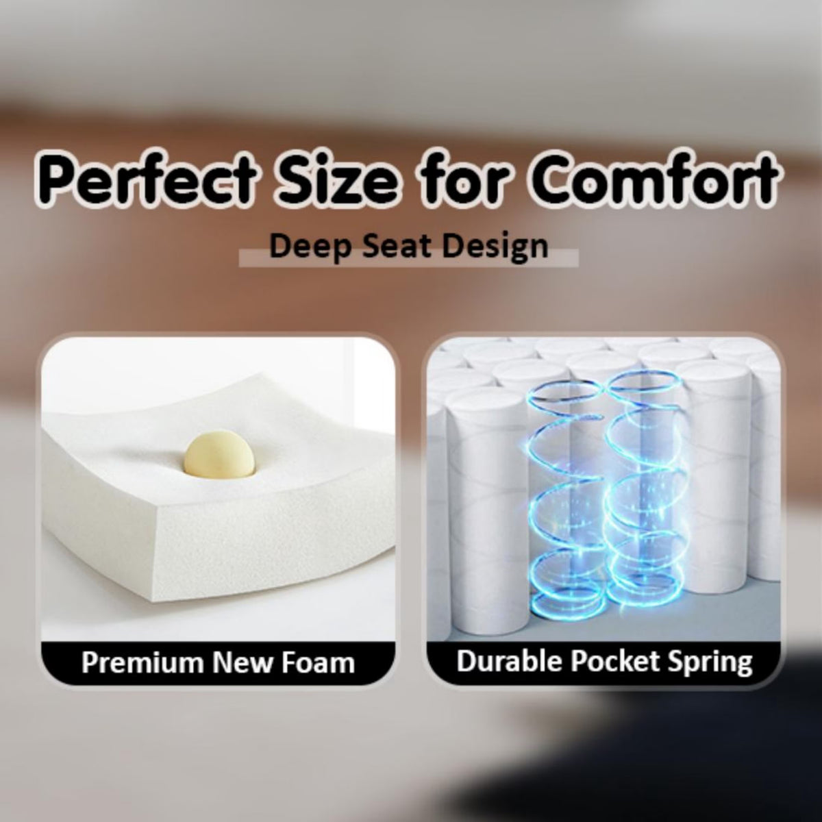 Cloud Modular Sofa Chair,Deep Seat Convertible Floor Sofa Bed,Small Corduroy Couch with Spring & Foam for Living Room,Dorm or Cozy Corners
