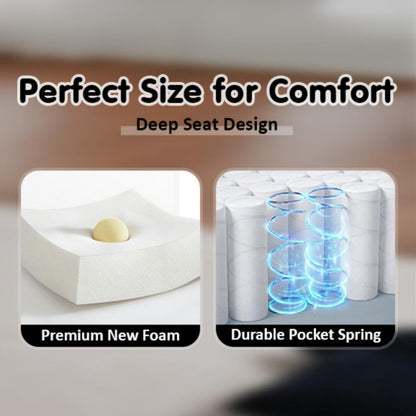 Cloud Modular Sofa Chair,Deep Seat Convertible Floor Sofa Bed,Small Corduroy Couch with Spring & Foam for Living Room,Dorm or Cozy Corners